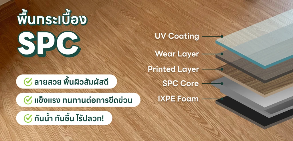 พื้นกระเบื้องยาง SPC