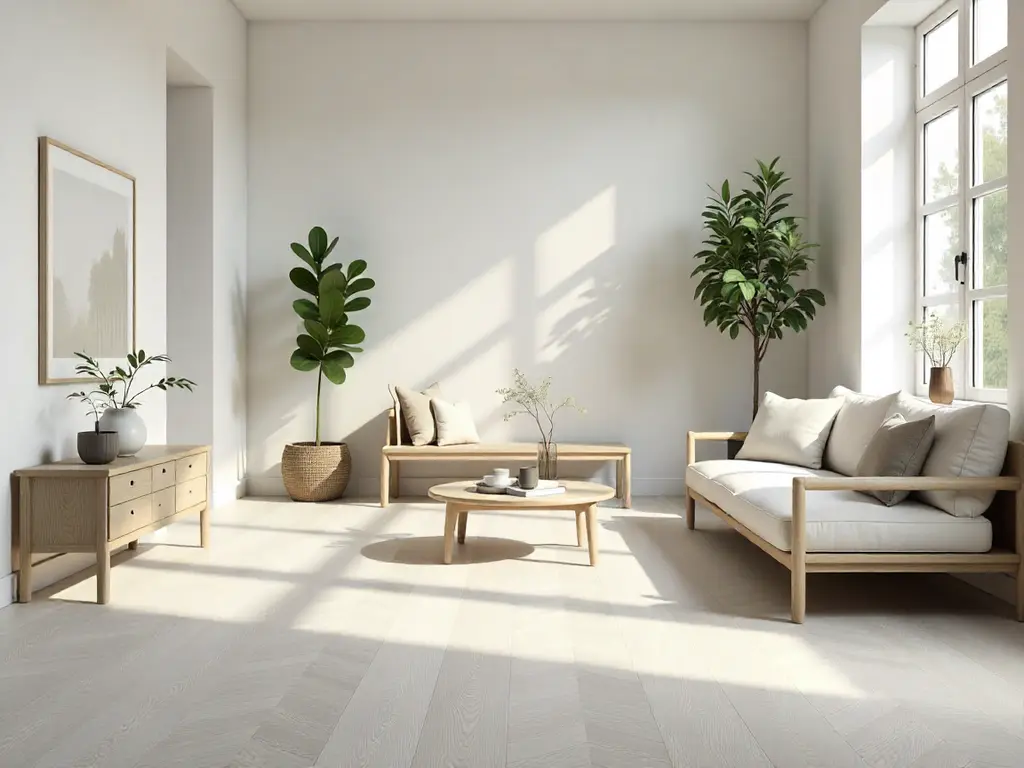 พื้นไม้ลายก้างปลา สี White Oak